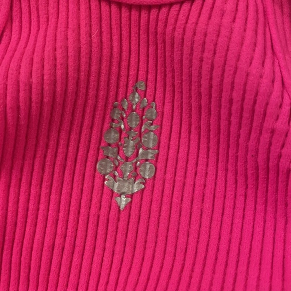 free People, hot pink, ribbed tank top - Picture 3 of 3